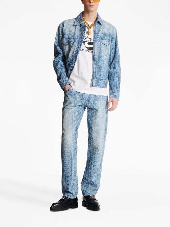  발망 반팔 티셔츠 BH1EG010BC44 white - BALMAIN