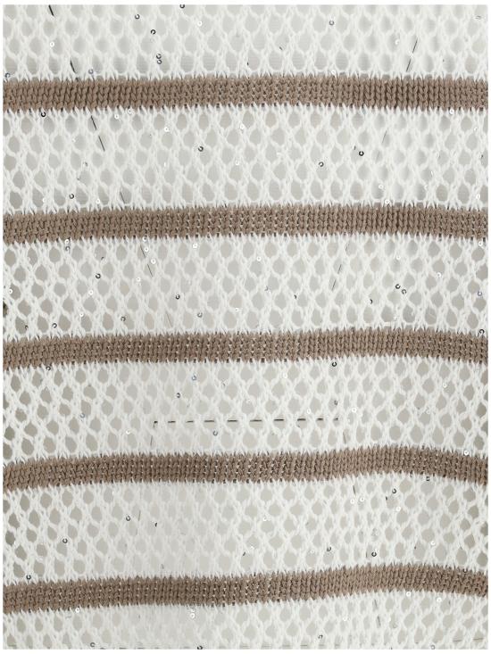 25SS 브루넬로 쿠치넬리 스웨터 MCO558900 COW29 WHITE - BRUNELLO CUCINELLI