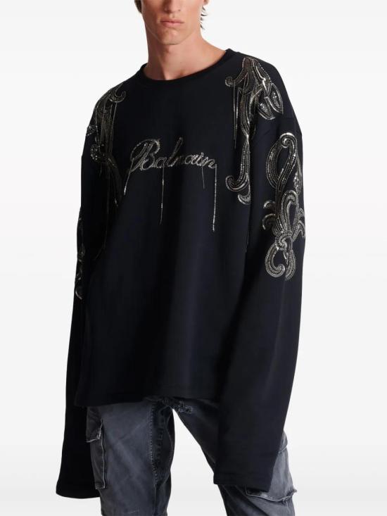  발망 스웨터 CH1JQ049PC17 black - BALMAIN