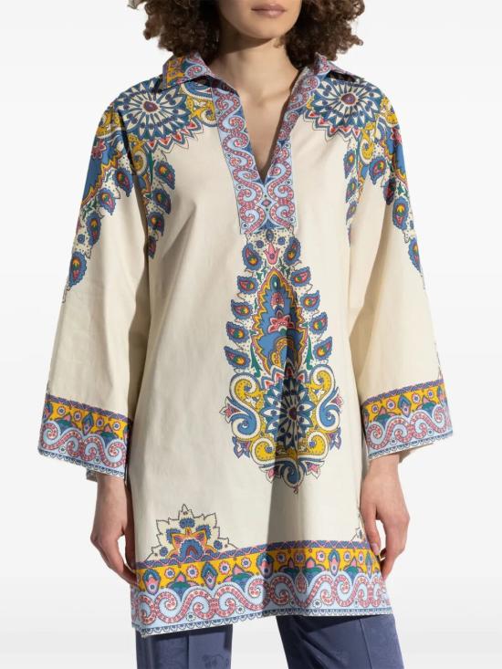 25SS 에트로 숏 원피스 WRPA0023 AK726X0800 White - ETRO