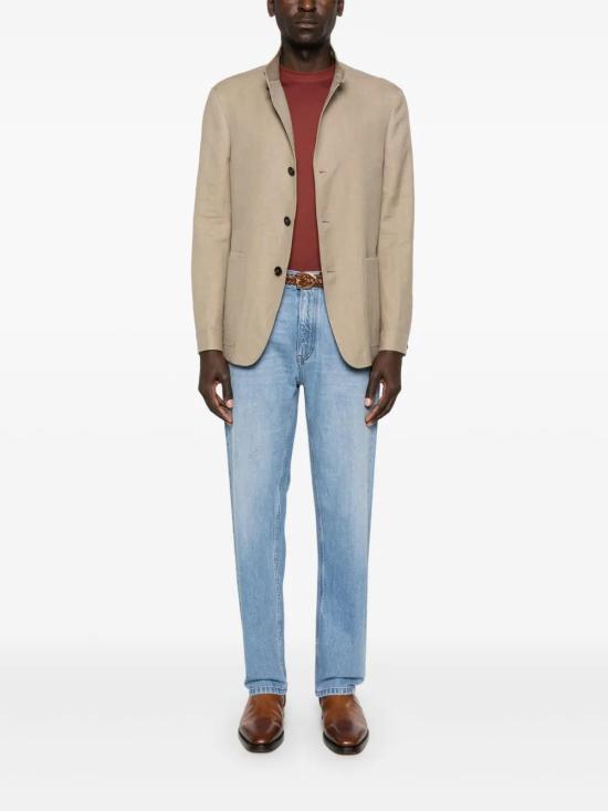  에르메네질도제냐 반팔 티셔츠 UF360A9F765 dark red - ERMENEGILDO ZEGNA