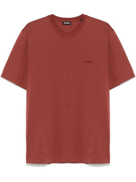  에르메네질도제냐 반팔 티셔츠 UF360A9F765 dark red