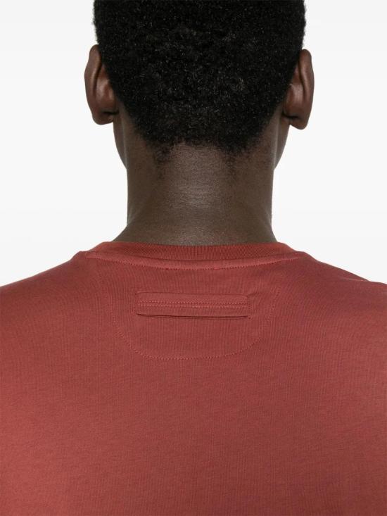  에르메네질도제냐 반팔 티셔츠 UF360A9F765 dark red - ERMENEGILDO ZEGNA