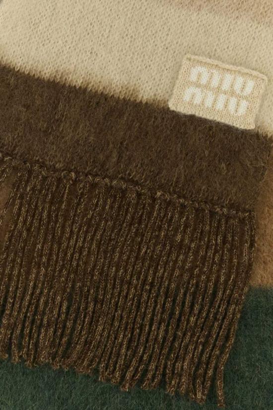 25FW 미우미우 머플러/스카프 5FS0942CVD F04BE STRIPPED - MIU MIU