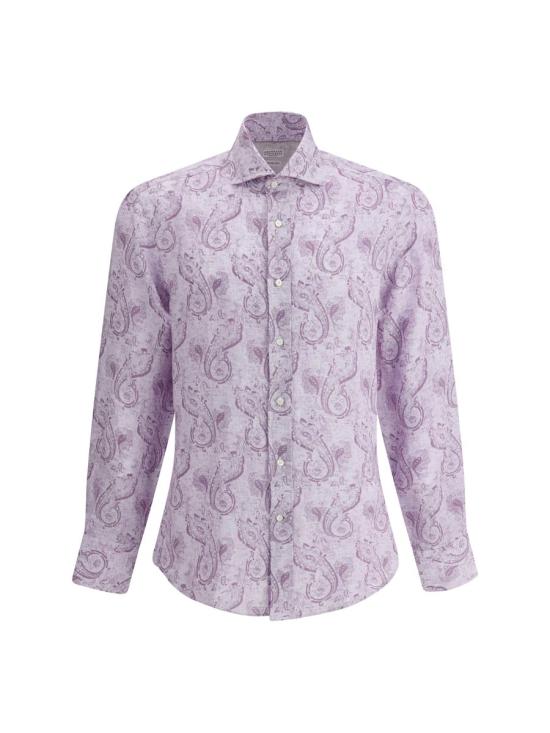 25SS 브루넬로 쿠치넬리 긴팔 셔츠 MM6881718 C002 PURPLE