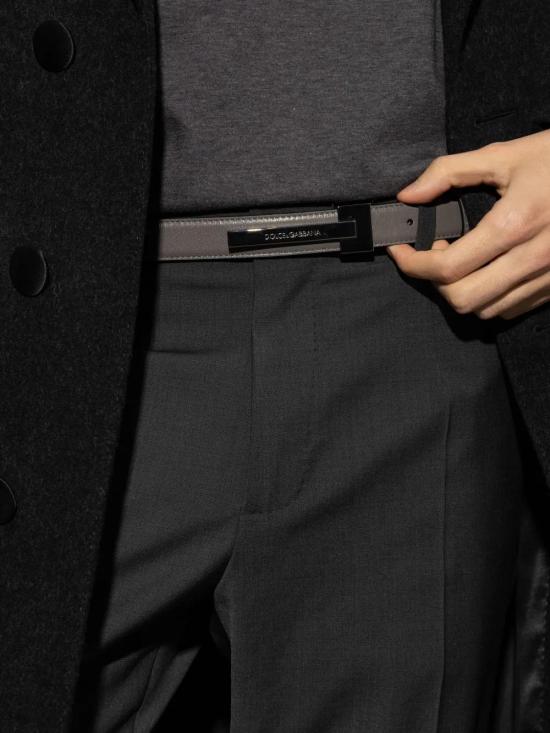  돌체앤가바나 가죽 벨트 BC4870AV956 grey - DOLCE & GABBANA