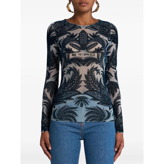 25SS 에트로 블라우스 AK801 WRJA0038 S9001 BLACK BLUE - ETRO