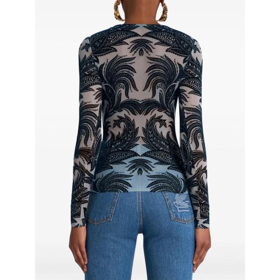 25SS 에트로 블라우스 AK801 WRJA0038 S9001 BLACK BLUE - ETRO