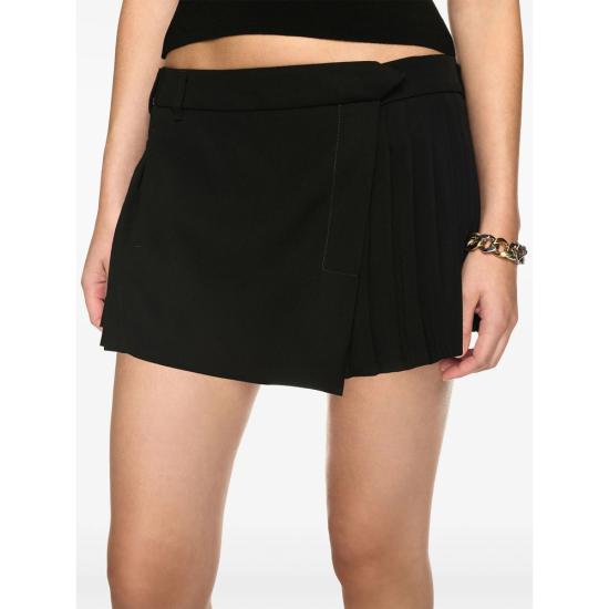 25SS 오프화이트 숏 스커트 OWCU014S25FA B001 1000 BLACK - OFF WHITE