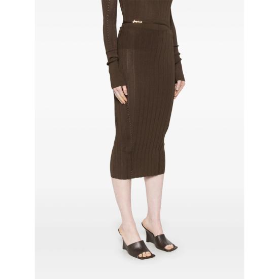 25SS 자크뮈스 롱 스커트 251KN362 2424 880 BROWN - JACQUEMUS