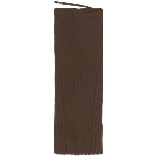 25SS 자크뮈스 롱 스커트 251KN362 2424 880 BROWN