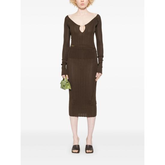 25SS 자크뮈스 롱 스커트 251KN362 2424 880 BROWN - JACQUEMUS