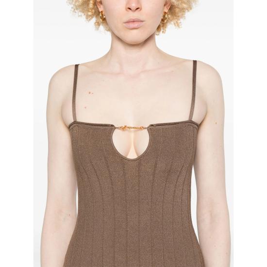 25SS 자크뮈스 롱 원피스 241KN358 2355 150 BROWN - JACQUEMUS