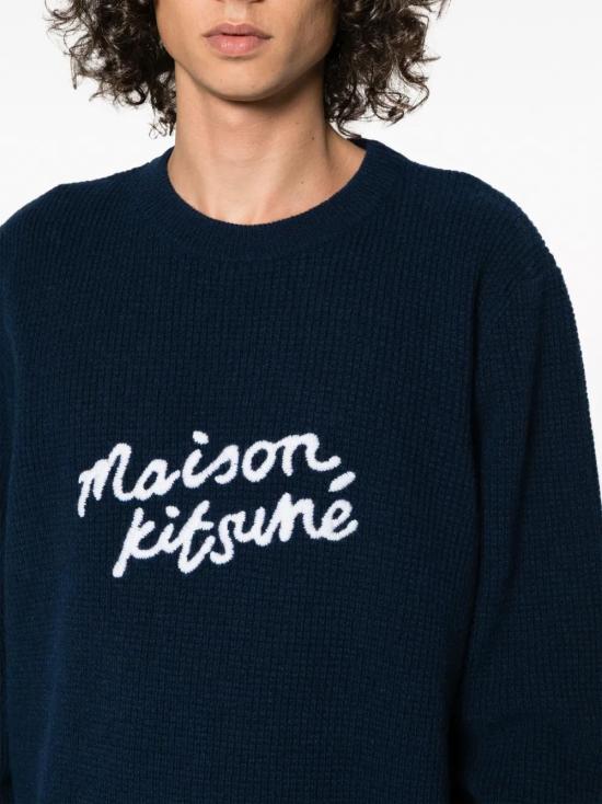  메종키츠네 스웨터 LM00814KT1063 midnight blue - MAISON KITSUNE