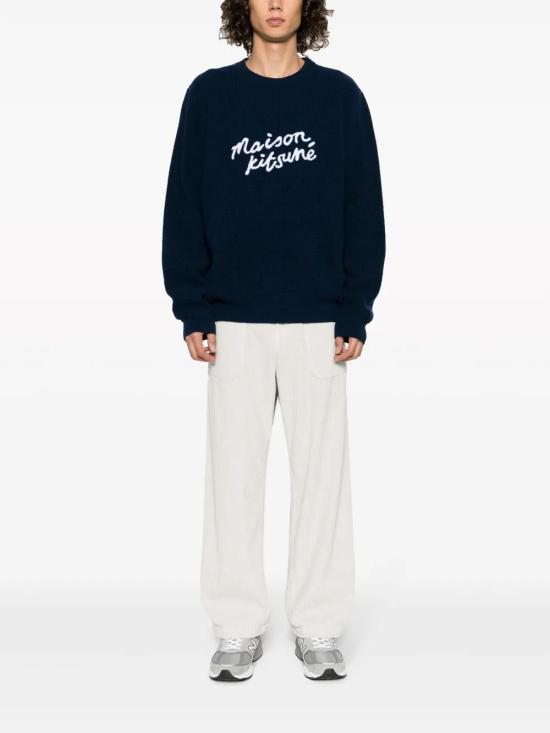  메종키츠네 스웨터 LM00814KT1063 midnight blue - MAISON KITSUNE