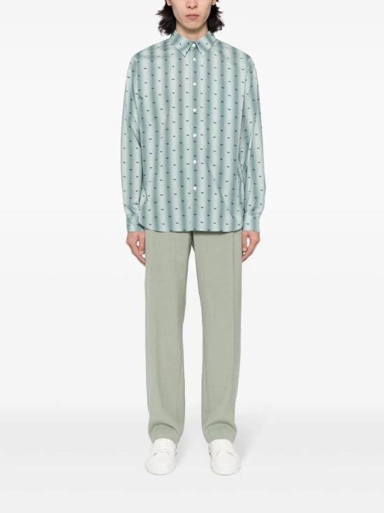  메종키츠네 긴팔 셔츠 MM00416WC4044 sage - MAISON KITSUNE