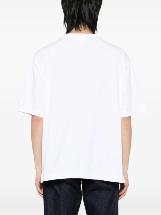  메종키츠네 반팔 티셔츠 OM00128KJ0119P100 white - MAISON KITSUNE