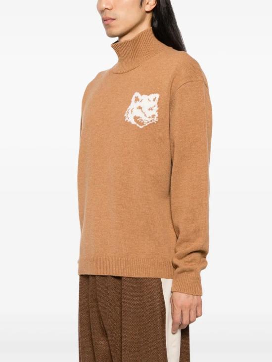  메종키츠네 터틀넥 NM00807KM0329P270 brown - MAISON KITSUNE