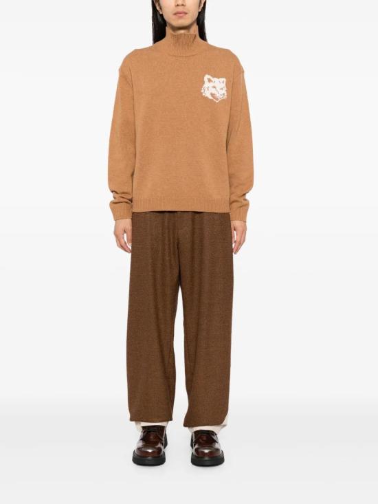  메종키츠네 터틀넥 NM00807KM0329P270 brown - MAISON KITSUNE