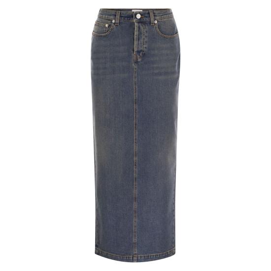 25SS 파비아나 필리피 롱 스커트 GND265F345 DENIM