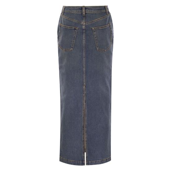 25SS 파비아나 필리피 롱 스커트 GND265F345 DENIM - FABIANA FILIPPI