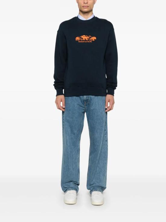  메종키츠네 긴팔 티셔츠 NM00308KM0307 blue - MAISON KITSUNE