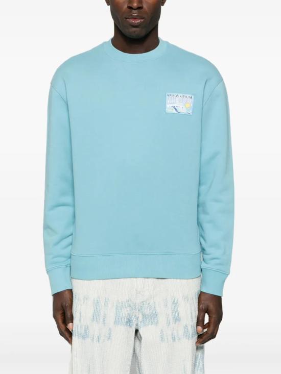  메종키츠네 스웨터 SPVIMU00301 blue - MAISON KITSUNE