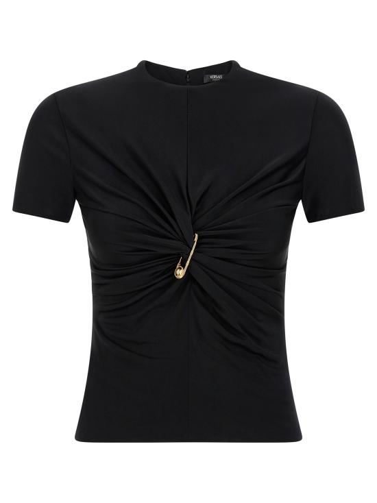 25SS 베르사체 반팔 티셔츠 10180811A124971B000 Black