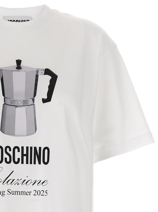 25SS 모스키노 반팔 티셔츠 A070602411001 White - MOSCHINO