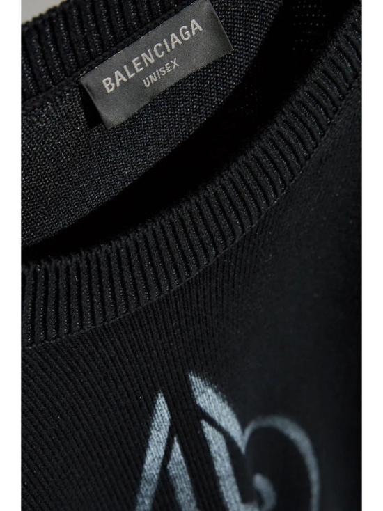  발렌시아가 긴팔 티셔츠 793662T3324 black - BALENCIAGA