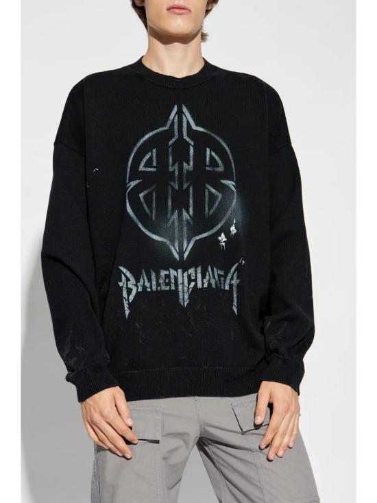  발렌시아가 긴팔 티셔츠 793662T3324 black - BALENCIAGA