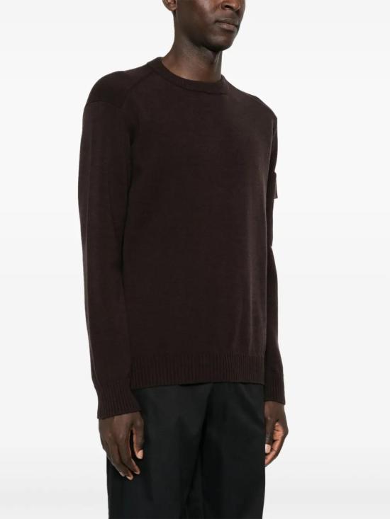  씨피 컴퍼니 스웨터 17CLKN017A005528A coffee - C.P. COMPANY