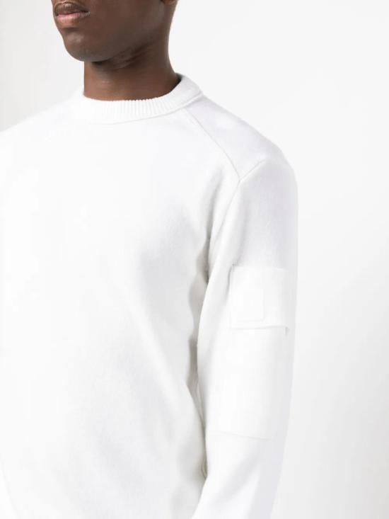  씨피 컴퍼니 스웨터 15CLKN018A005528A chalk - C.P. COMPANY