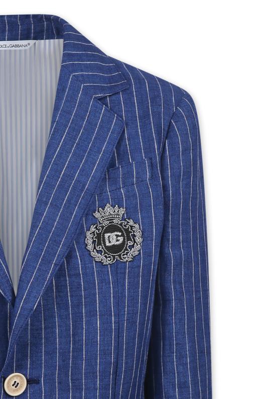 25SS [키즈] 돌체앤가바나 자켓 L41E97 FR4BD S8051 BLUE - DOLCE & GABBANA