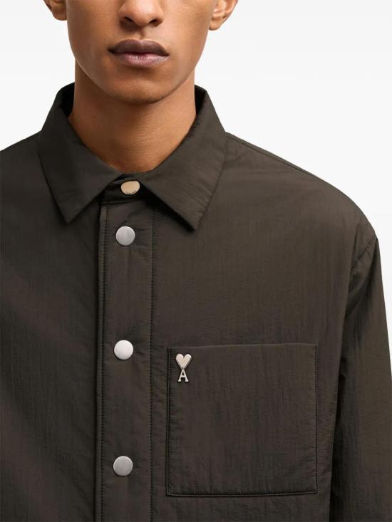  아미 바이커 자켓 H24HJK238PA0009 coffee - AMI