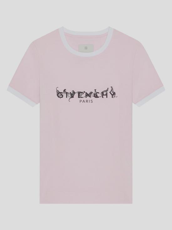 25SS 지방시 반팔 티셔츠 BW70BFP 704978 Pale pink white