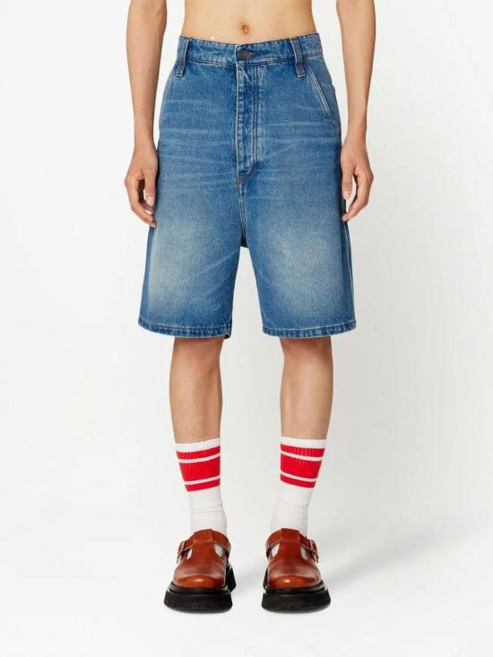  아미 데님 숏팬츠 HSO600DE0001 blue - AMI