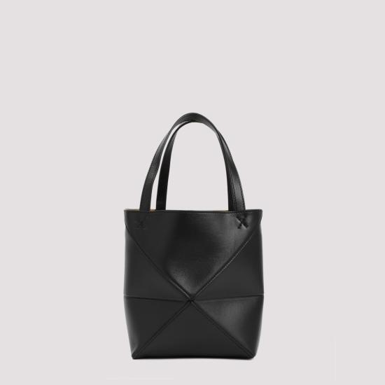  로에베 샤이니 카프스킨 미니 퍼즐 폴드 토트백  A657V25X01 Black - LOEWE