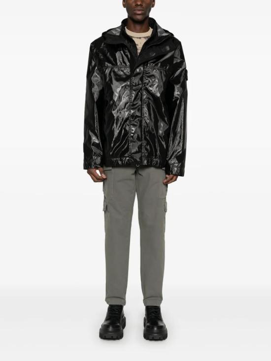  스톤 아일랜드 가죽 자켓 811545831 black - STONE ISLAND