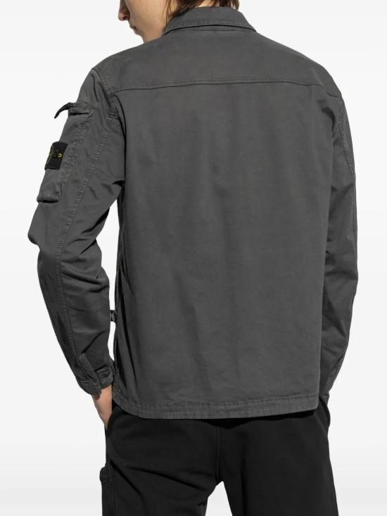  스톤 아일랜드 긴팔 셔츠 K1S151200003S0004 grey - STONE ISLAND