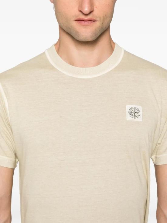  스톤 아일랜드 반팔 티셔츠 811523757 beige - STONE ISLAND