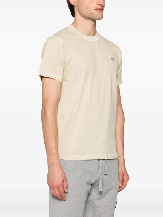 스톤 아일랜드 반팔 티셔츠 811523757 beige - STONE ISLAND