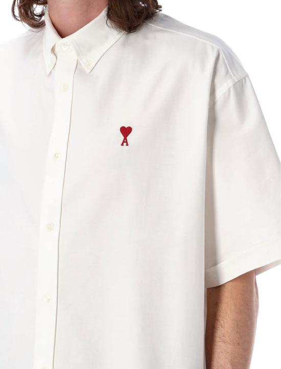 25SS 아미 반팔 셔츠 HSH230 CO0031 168 NATURAL WHITE - AMI