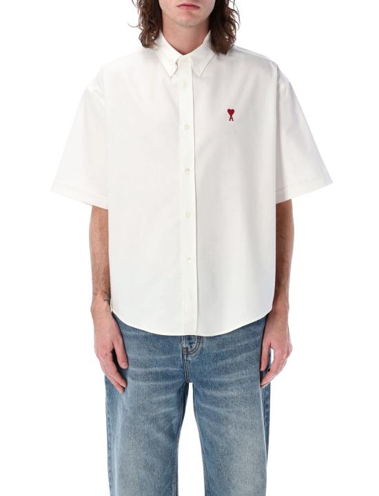 25SS 아미 반팔 셔츠 HSH230 CO0031 168 NATURAL WHITE