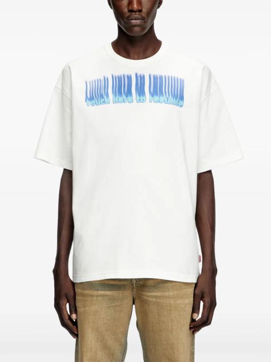  디젤 반팔 티셔츠 A166160AKAK white - DIESEL