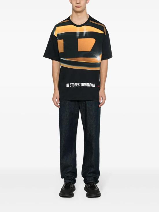  디젤 반팔 티셔츠 A137660AMAB black - DIESEL