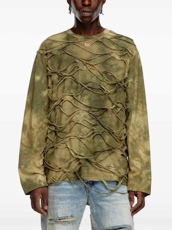  디젤 긴팔 티셔츠 A139980ANAY olive green - DIESEL