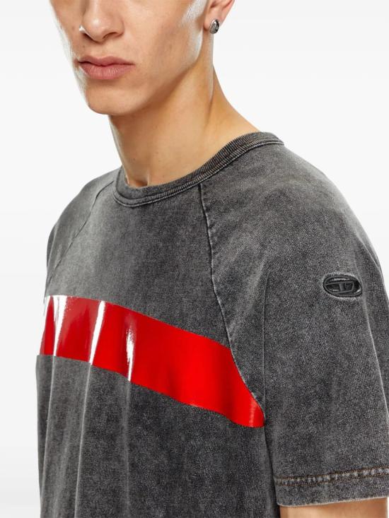  디젤 반팔 티셔츠 A152640QJAH anthracite - DIESEL