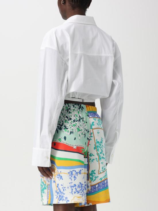 25SS 모스키노 블라우스 02083227 0001 White - MOSCHINO