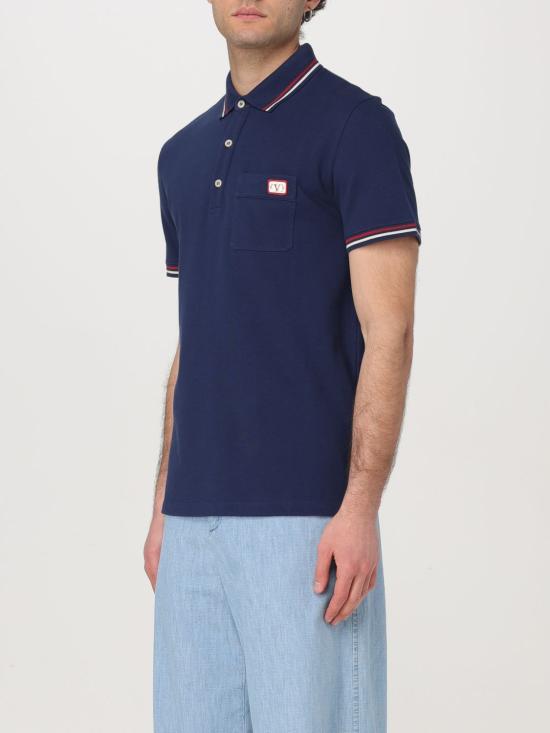 25SS 발렌티노 가라바니 폴로 티셔츠 6V3MH01KAQJ D51 Blue - VALENTINO GARAVANI